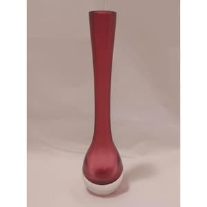 Vintage Pilgrim Handmade Cranberry Purple Pink Cased Sommerso Art Glass Bud Vase