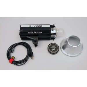 White Lightning Ultra1800 Studio Strobe Flash Cord Trans/Cover Paul C Buff
