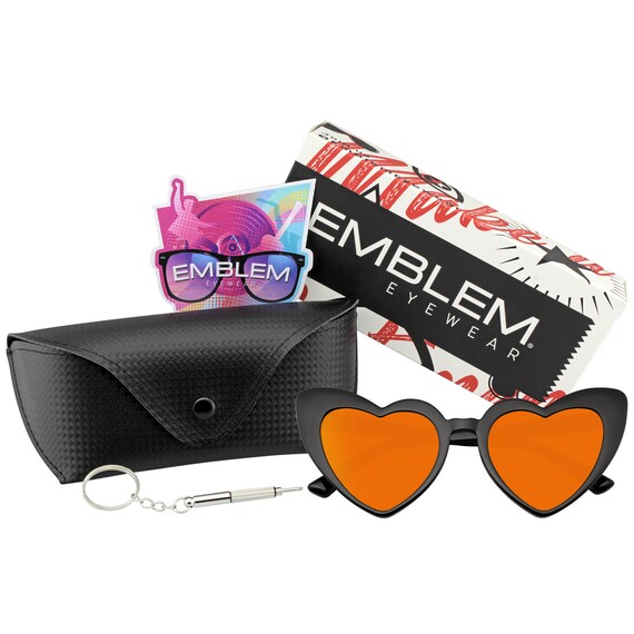 Emblem Eyewear - Oversize Cat Eye Heart Shape Mir… - image 10