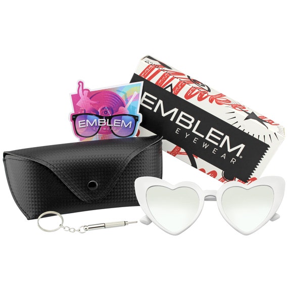 Emblem Eyewear - Oversize Cat Eye Heart Shape Mir… - image 6