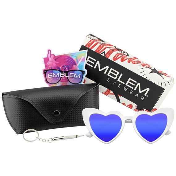 Emblem Eyewear - Oversize Cat Eye Heart Shape Mir… - image 4