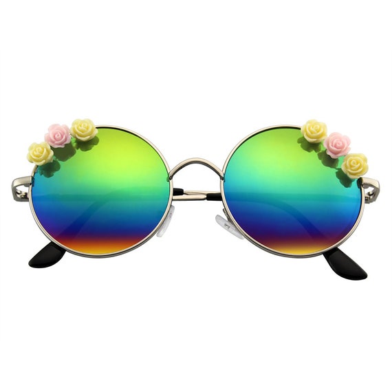 Emblem Eyewear - Flower Sunglasses Hippie Boho Fe… - image 1