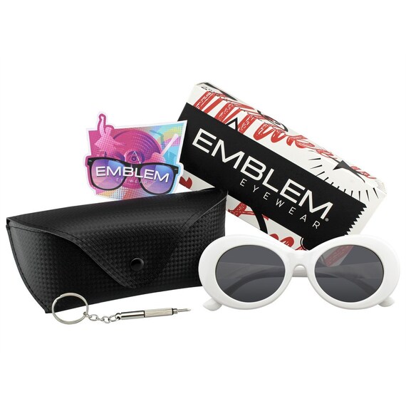 Emblem Eyewear - Retro Round Oval Clout Glasses R… - image 1