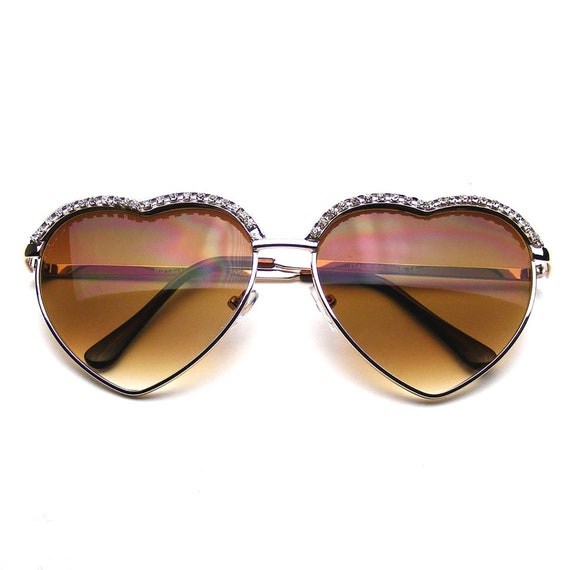Emblem Eyewear - Cute Chic Heart Shape Glam Rhine… - image 1