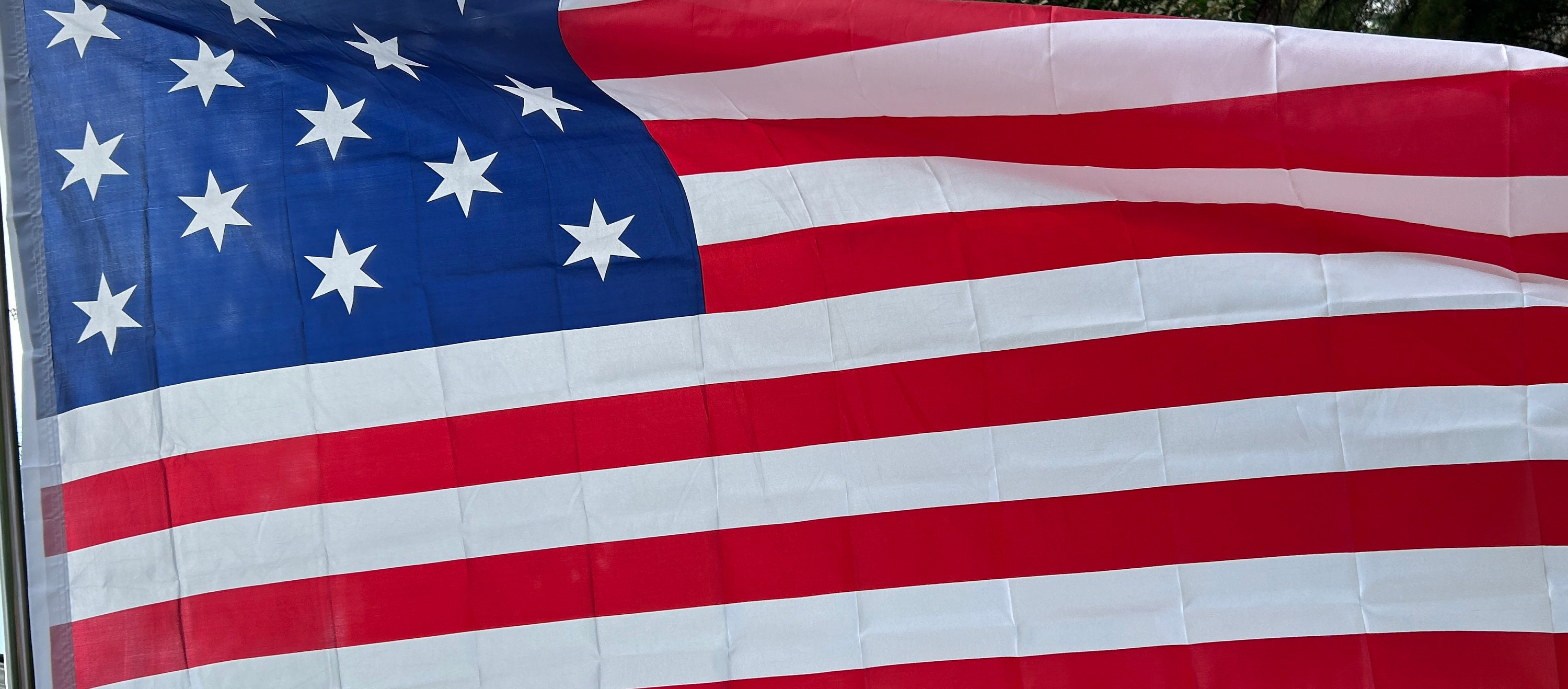 BANDERA DE ESTADOS UNIDOS: Bandera estadounidense Hopkinson de 3' x 5' de  Middlebrook con 13 estrellas - Etsy México, image size:3000x1318