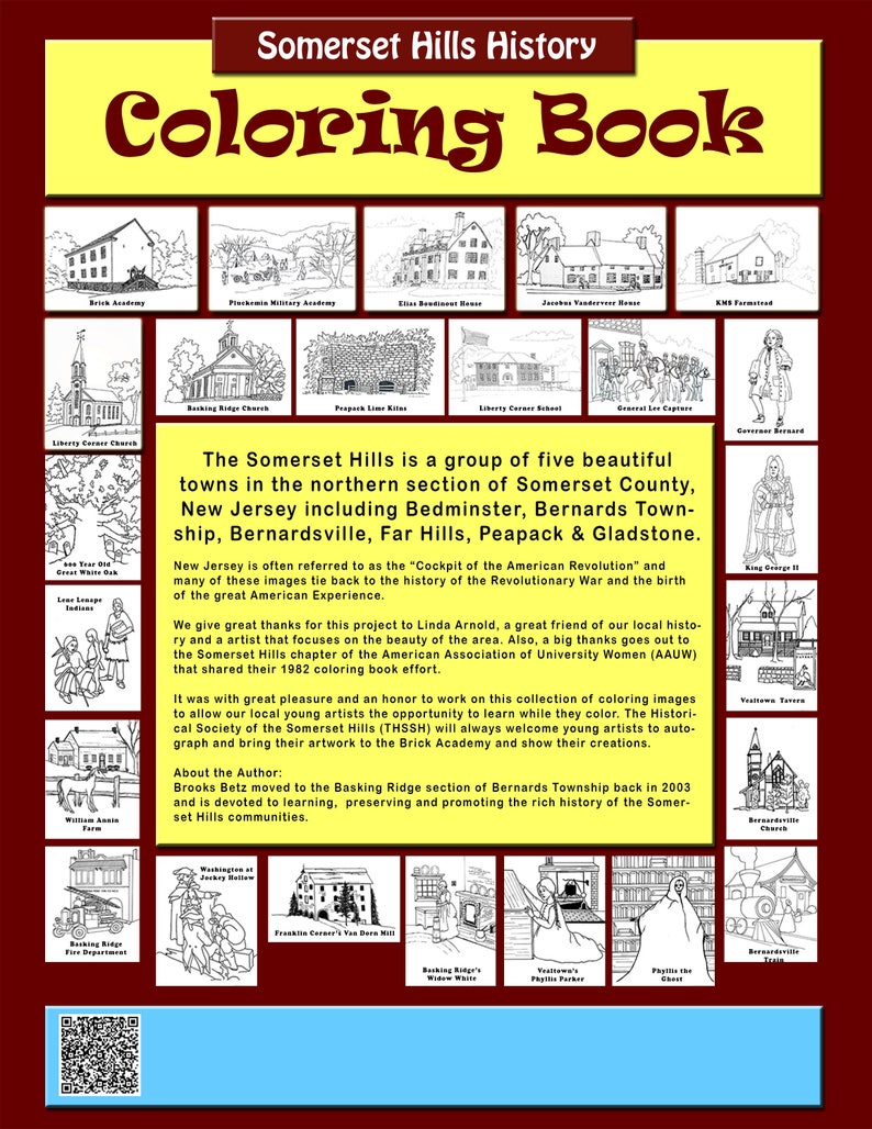 20% OFF Somerset Hills History Coloring Book image 2