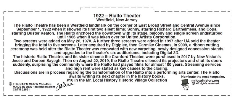 Rialto Theater Westfield Collectible c.1922 image 5