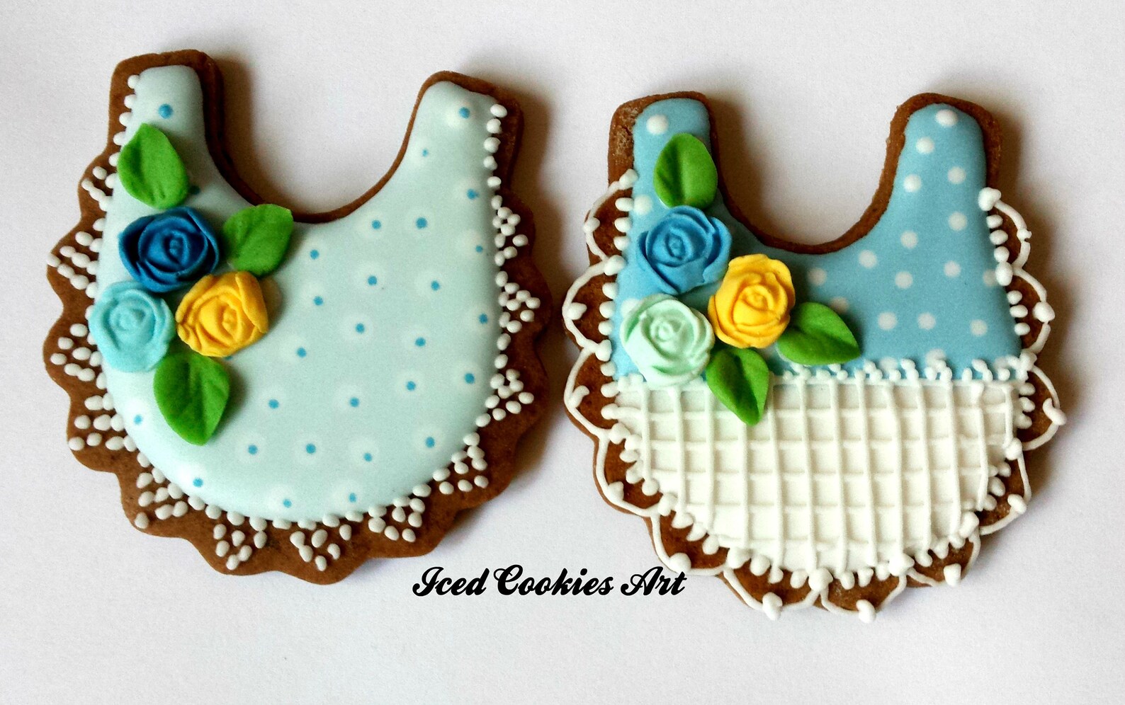 10 Baby Shower Bib Homemade Gingerbread Cookies Decorated With Etsy