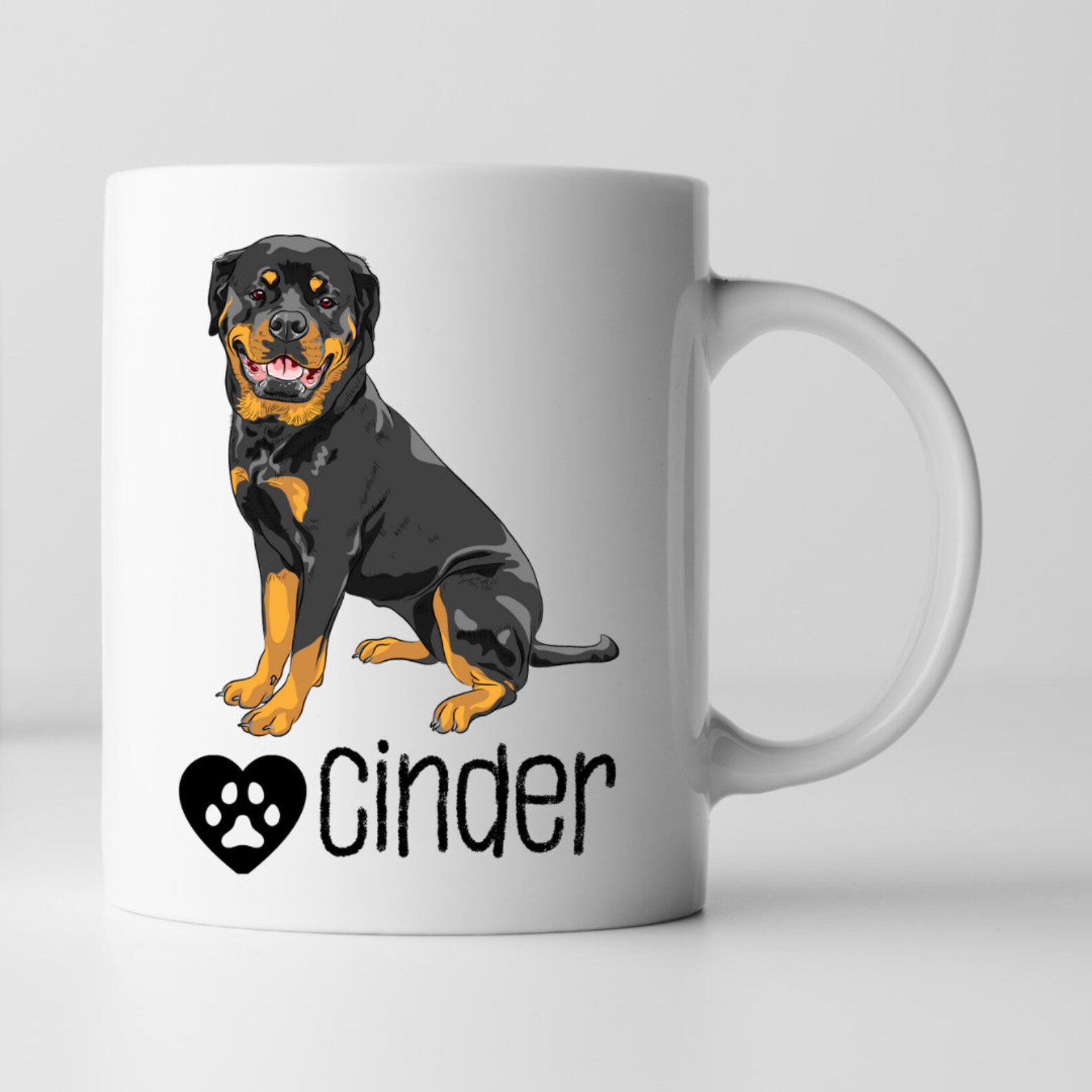 Rottweiler Mug Dog Breed Coffee Mug Custom Dog Mug Gift Etsy