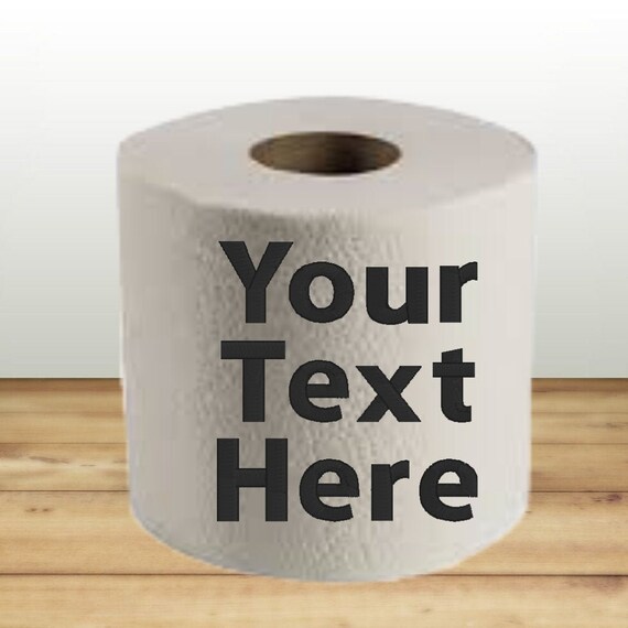 Personalized Gag Gift Embroidered toilet paper gag gift Etsy