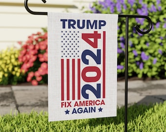 Pancarte De Jardin Anti-Trump 2025 – 18x24 Pouces Avec Piquet – Plastique