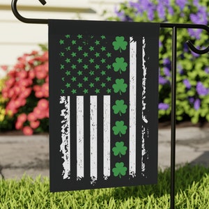 Shamrock American Flag Garden Flag: St. Patrick&#39;s Day Decor