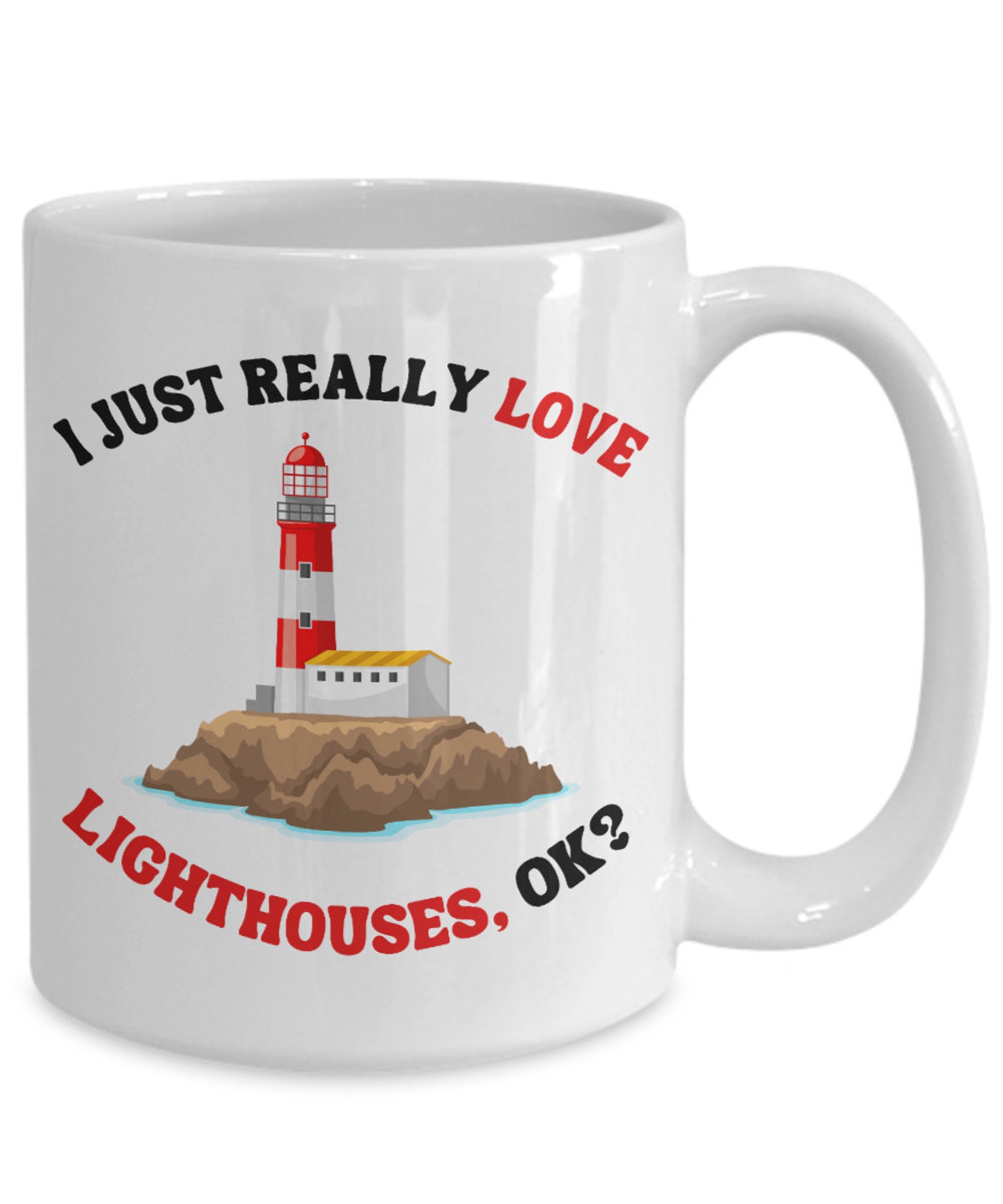 Lighthouse coffee mug cute lighthouse mug funny lighthouse Etsy