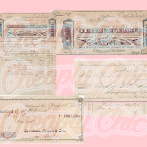 May include: A collection of three vintage paper documents featuring handwritten text and printed business headers from Hirshberg Bros & Hollander, D.C. Eastman Co, and Gresham, Brown & Co. These antique invoices and receipts display dates from 1884 and 1885.