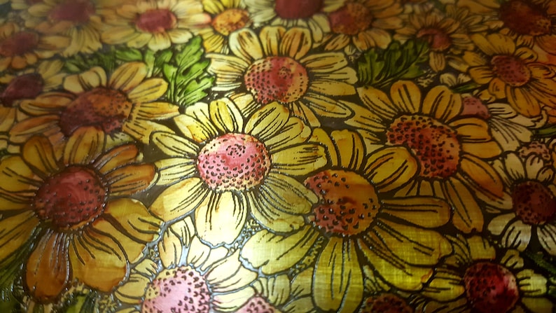 Brass texture Metal sheet 20ga Nature Decorative style flower Chamomile Etched Oxidized yellow brass Findings Jewelry making Metalworking