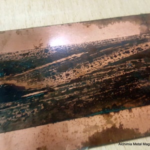 Copper Metal Sheets Rustic Patina Bracelet Component For Jewelry Makers Home Decorative Design Metalworking DIY Christmas Sale Gift 24ga S8