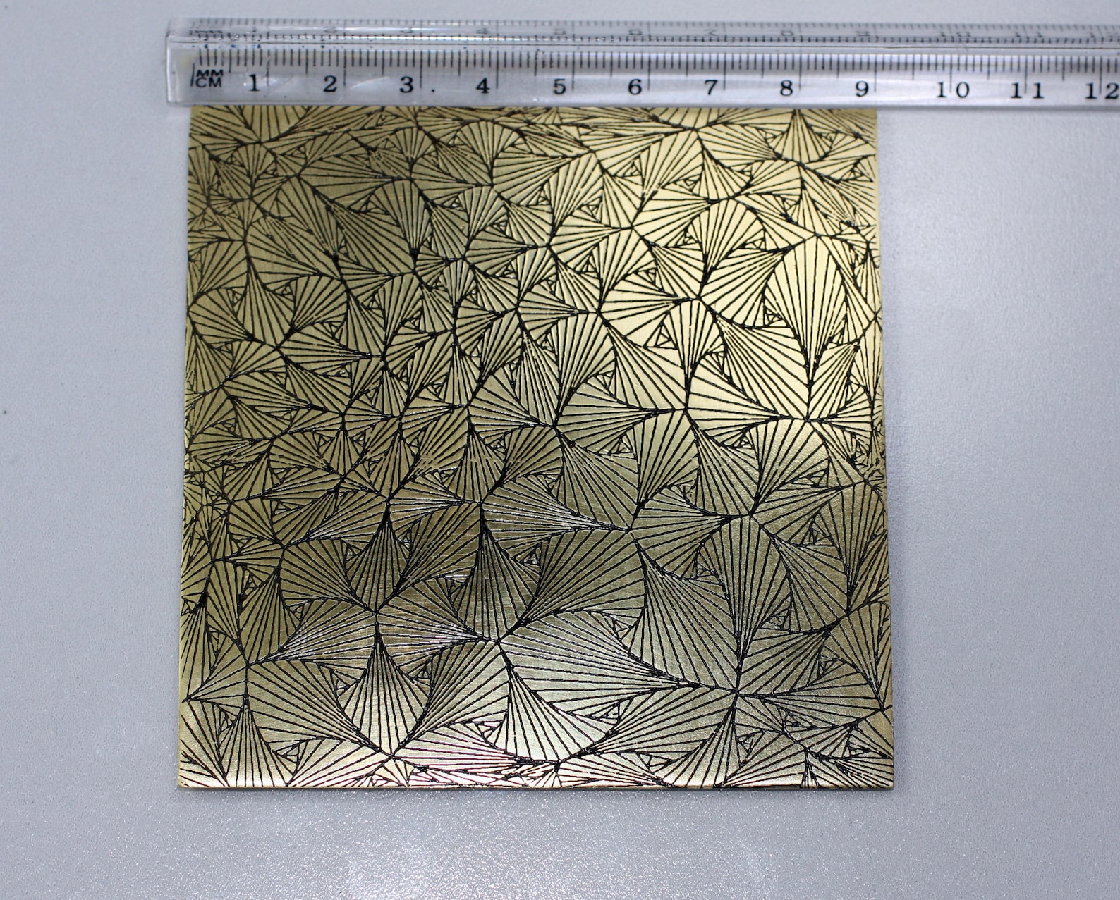 Brass Texture Sheet 20ga Geometric Pattern for Findings Creating ...