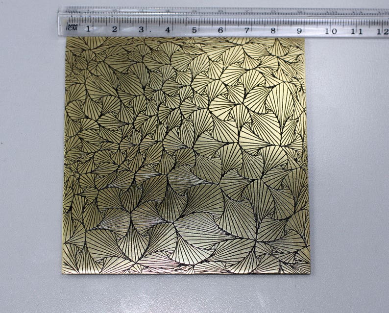 Brass Texture Sheet 20ga Geometric Pattern for Findings | Etsy