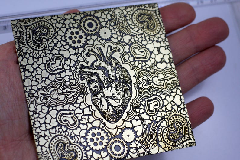 Best Sale Online Texture metal sheet Oxidized brass blank