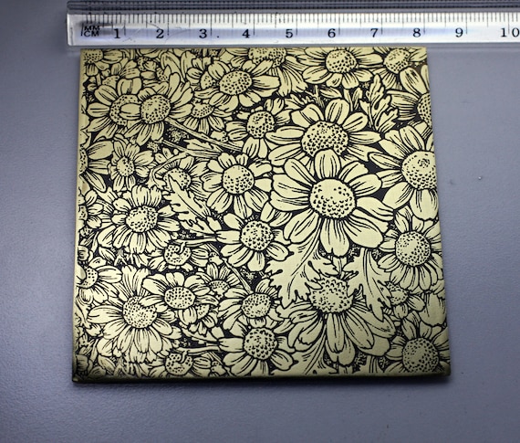 Brass Texture Metal Sheet 20ga Nature Decorative Style Flower Etsy