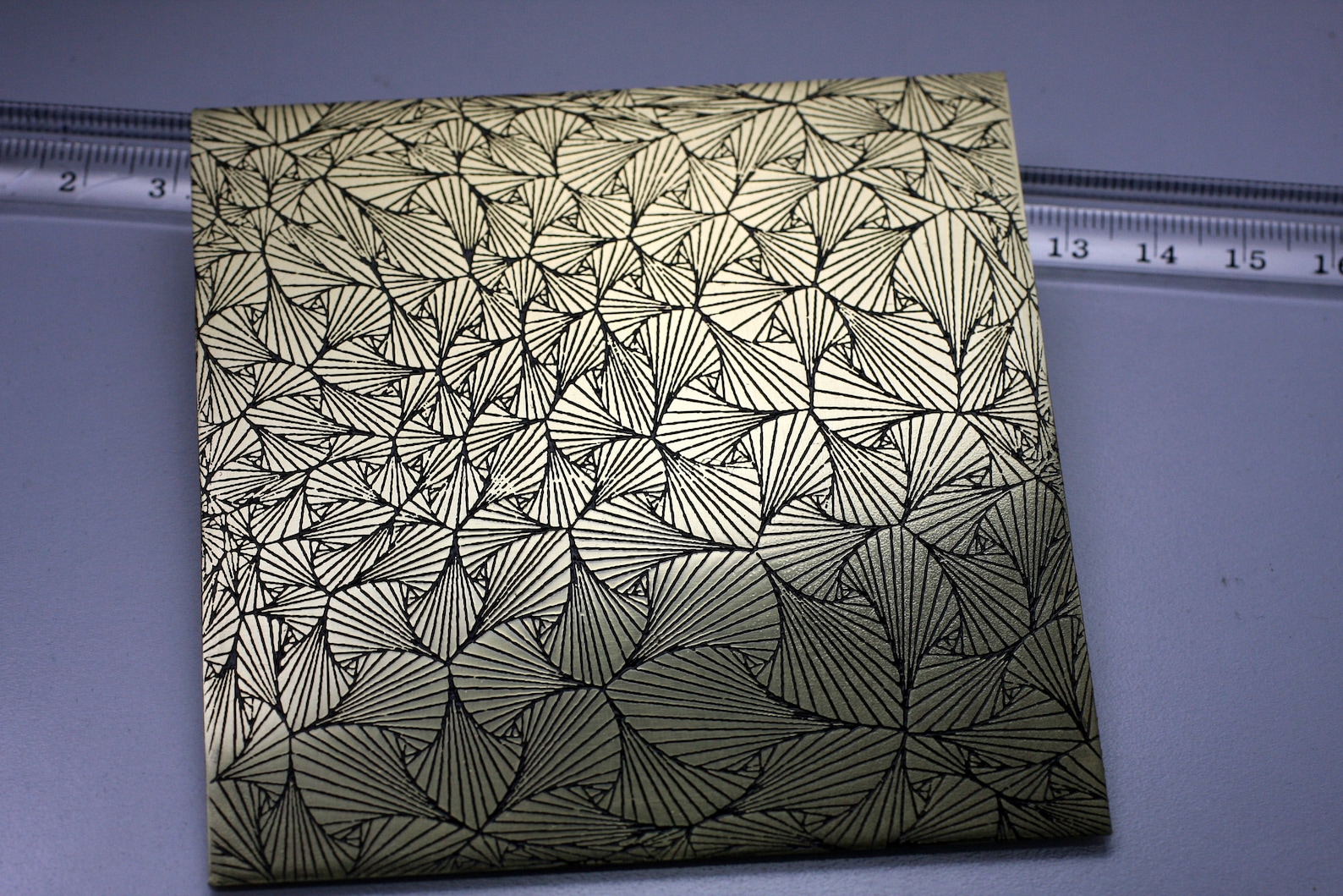 Brass Texture Sheet 20ga Geometric Pattern for Findings Etsy