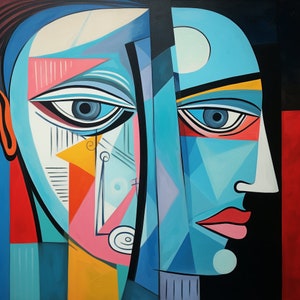 Picasso Inspired: 3 Digital Downloads. Modern Picasso. Art Student Gifts Phone Background Wallpaper