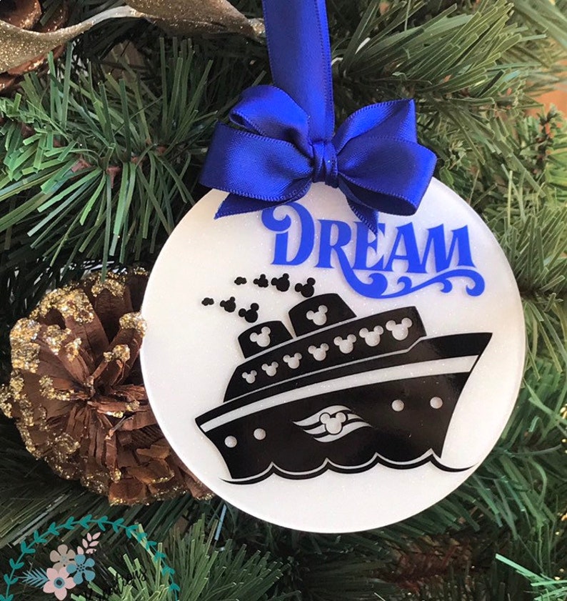 Disney Cruise/white Glitter Ornamentcruise Ship/fish Extender Etsy