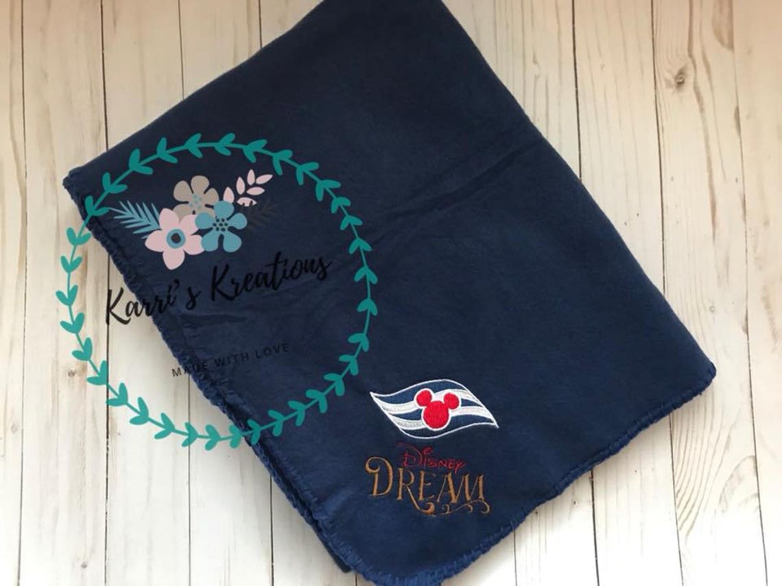 Disney Cruise/Cruise ship Fleece Throw blanket/Fish Extender Etsy