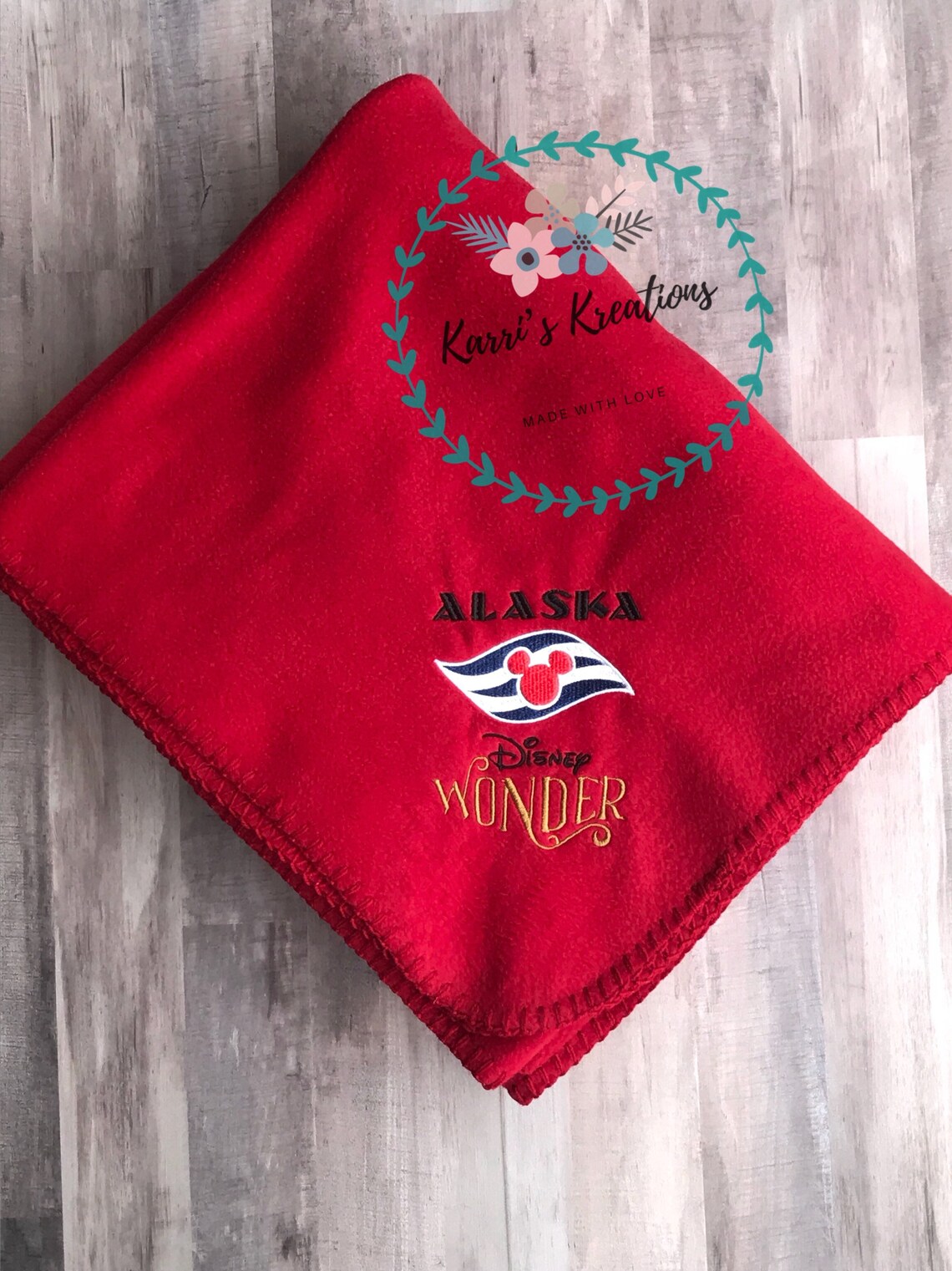 Disney Cruise/Alaska Cruise/Fleece Throw blanket/Fish Extender Etsy