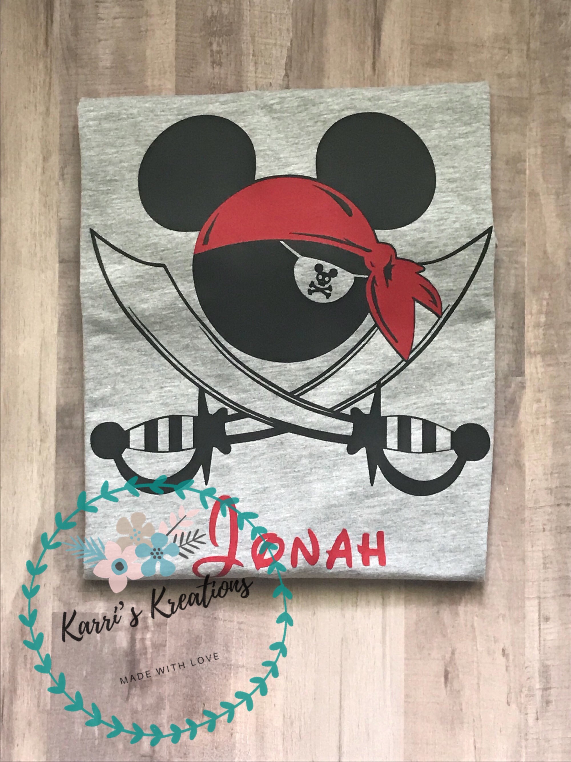 Disney Cruise/Mickey Pirate Shirt/Pirate Night