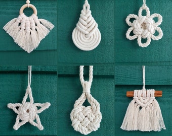 Ornament, essential oil diffuser, macramé, cotton rope, car, home, wardrobe