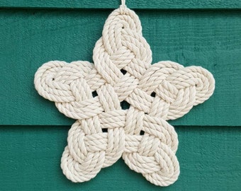 Macrame wall star, sailor knot, essential oil diffuser, cotton rope