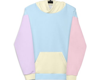 mens pastel color block hoodie
