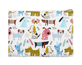 Dog Zipper Pouch, Make Up Bag, Pencil Case, Coin Purse