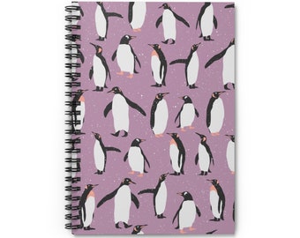 Penguin Spiral Notebook, Writing Journal, Notepad, Food Journal, Cute School Supplies