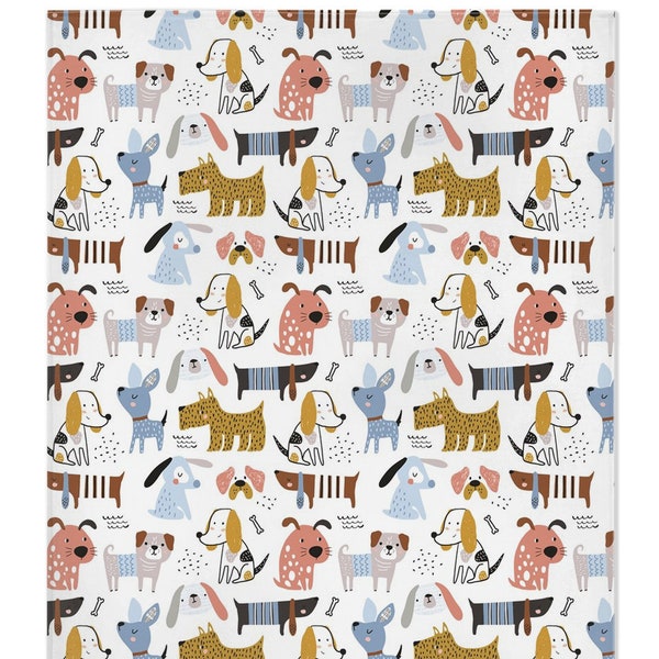 Blanket With Dog Pattern Etsy