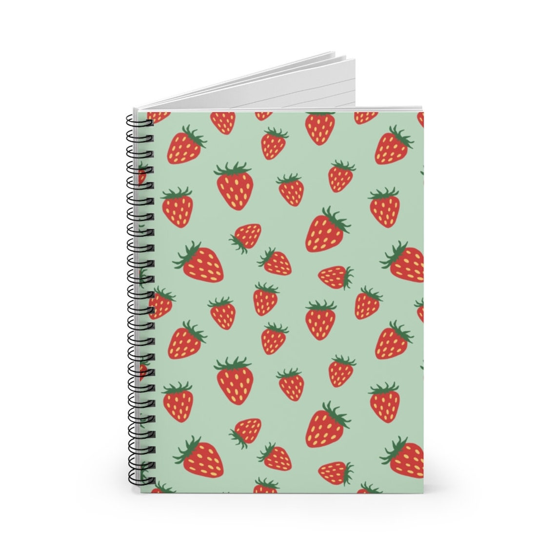 Strawberry Spiral Notebook Writing Journal Notepad Food Etsy