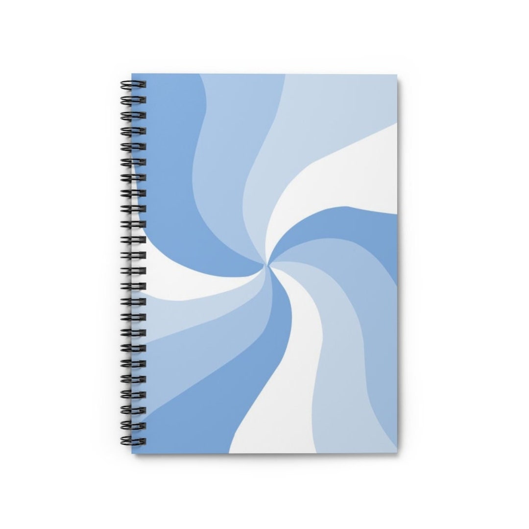 Sky Blue Swirl Notebook, Writing Journal, Notepad, Food Journal, Cute ...