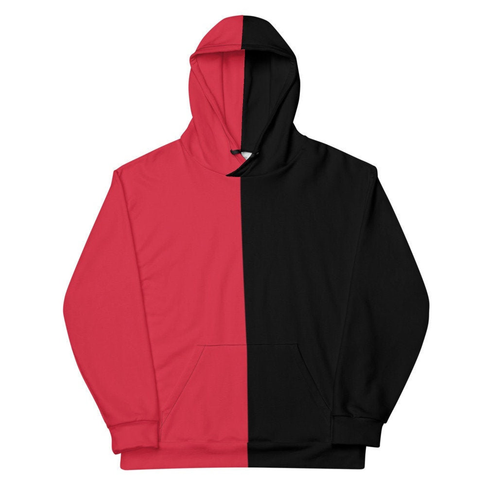 Red and Black Hoodie Unisex Hooded Sweatshirt - Etsy UK