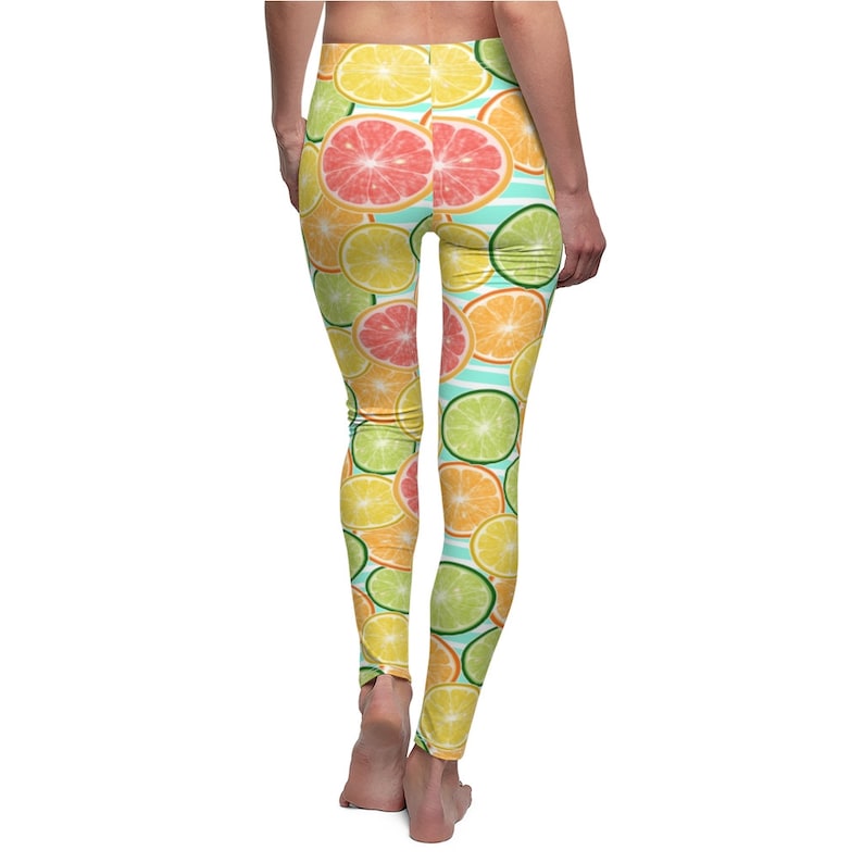 Citrus Fruit Leggings Cute Pattern | Etsy