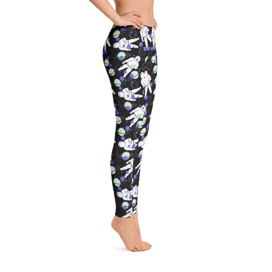 Space Astronaut Pattern Print Women Leggings