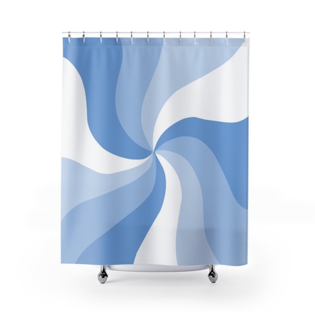 Sky Blue Shower Curtain, Bathroom Accessories Etsy