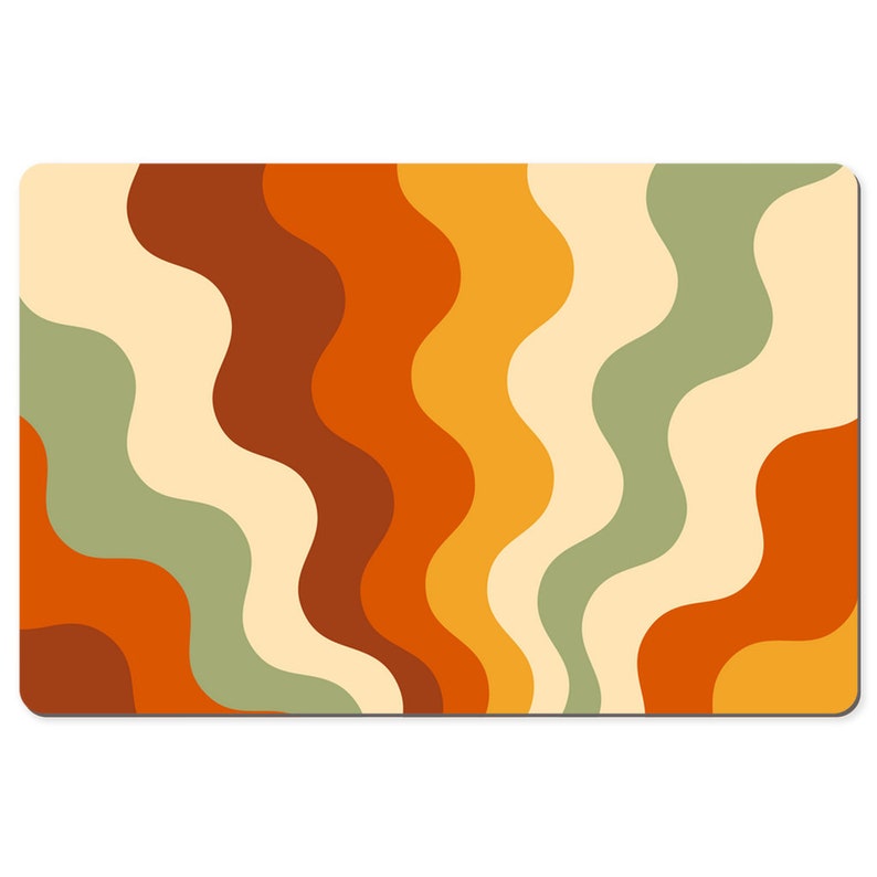 Retro Desk Mat Keyboard Mat 70s Desk Pad Tech Accessories Etsy