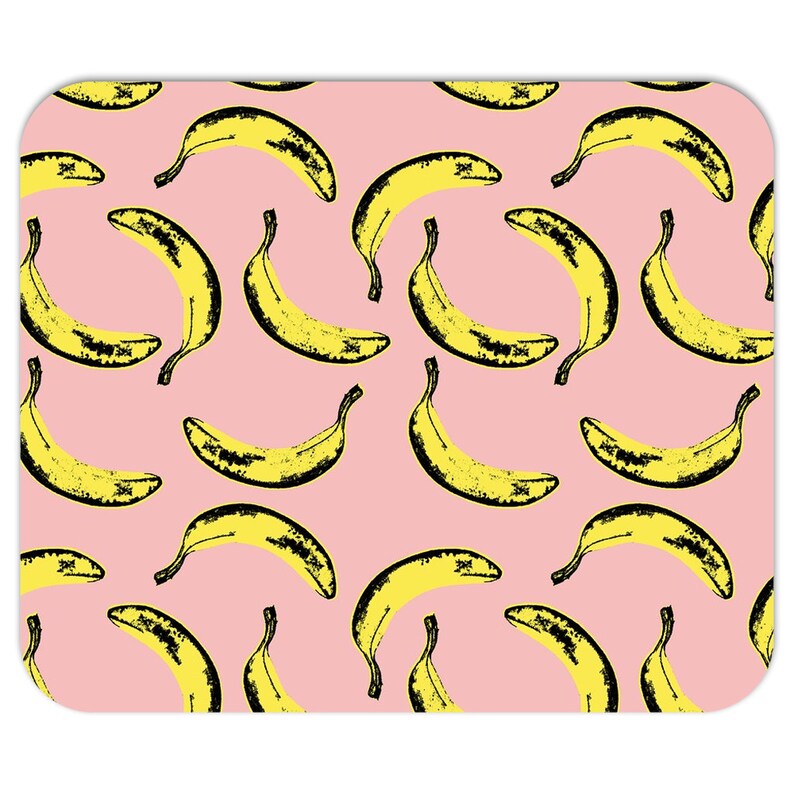 Cute Mousepad Pop Art Banana Mouse Pad Office Decor for Women Desk Accessories Gift