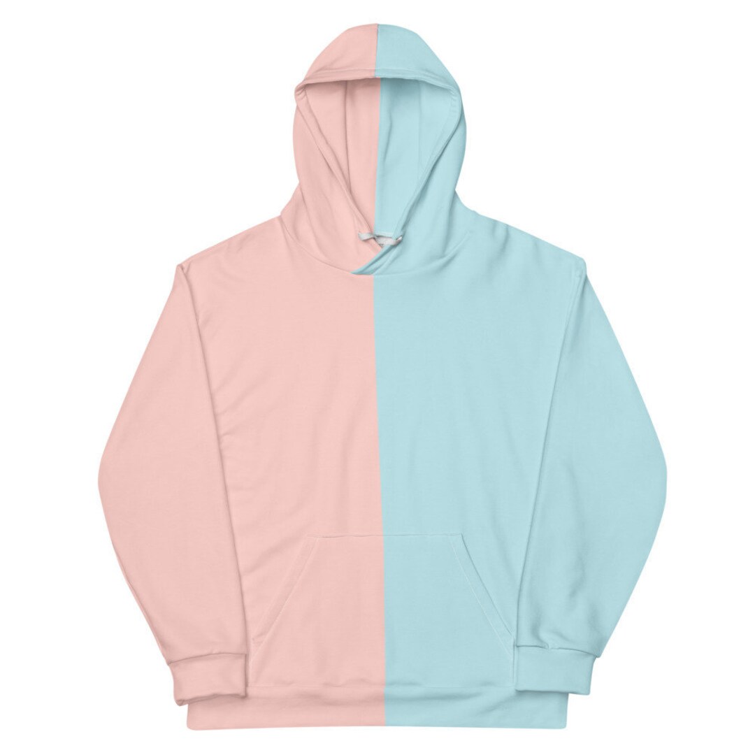 Blue and Pink Hoodie, Unisex, Hooded Sweatshirt - Etsy