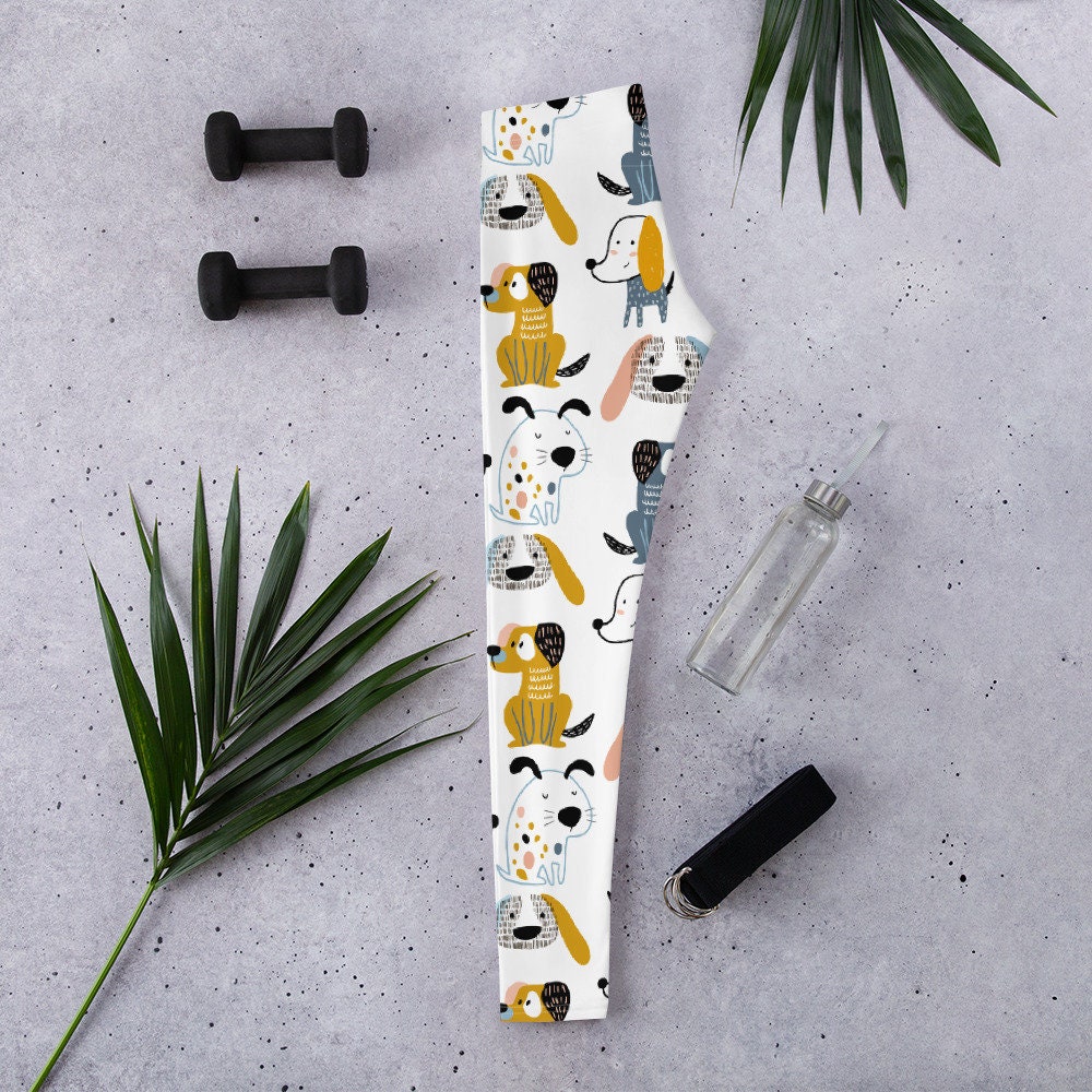 Poodle Dog Pattern Print Women Leggings