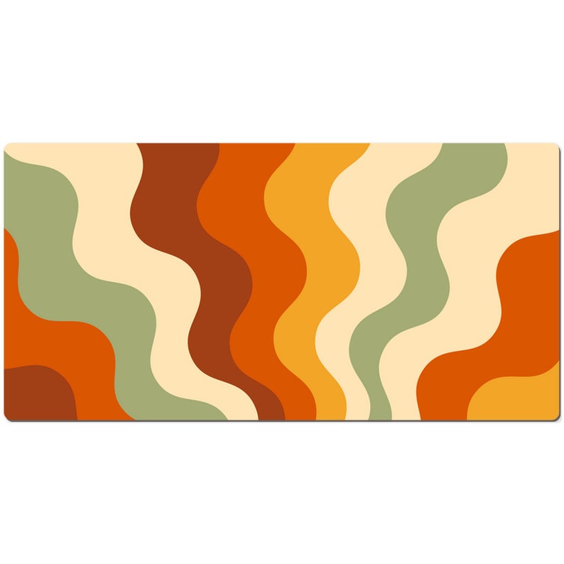 Retro Desk Mat Keyboard Mat 70s Desk Pad Tech Accessories Etsy