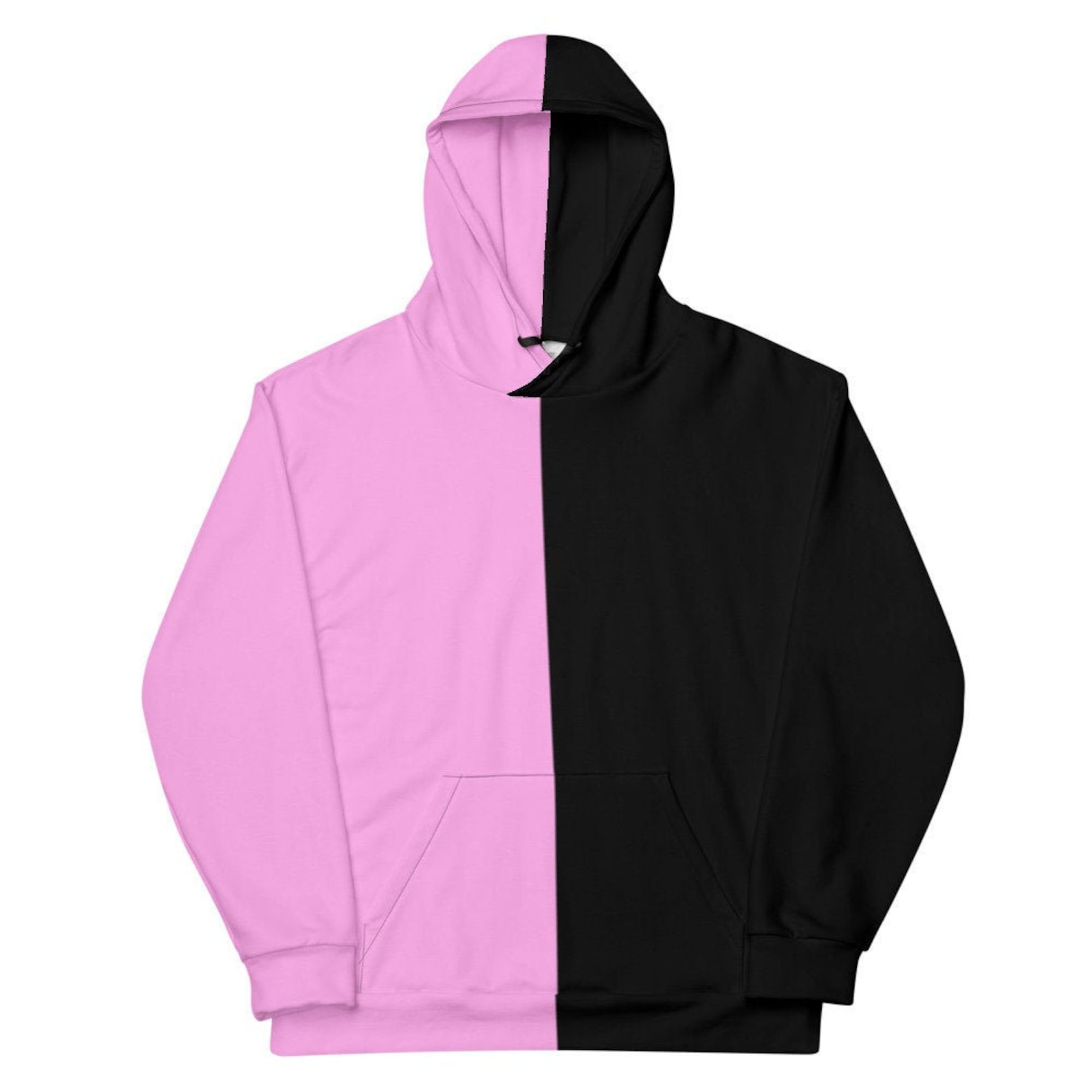 Pink and Black Hoodie Unisex Hooded Sweatshirt Goth Pastel Etsy