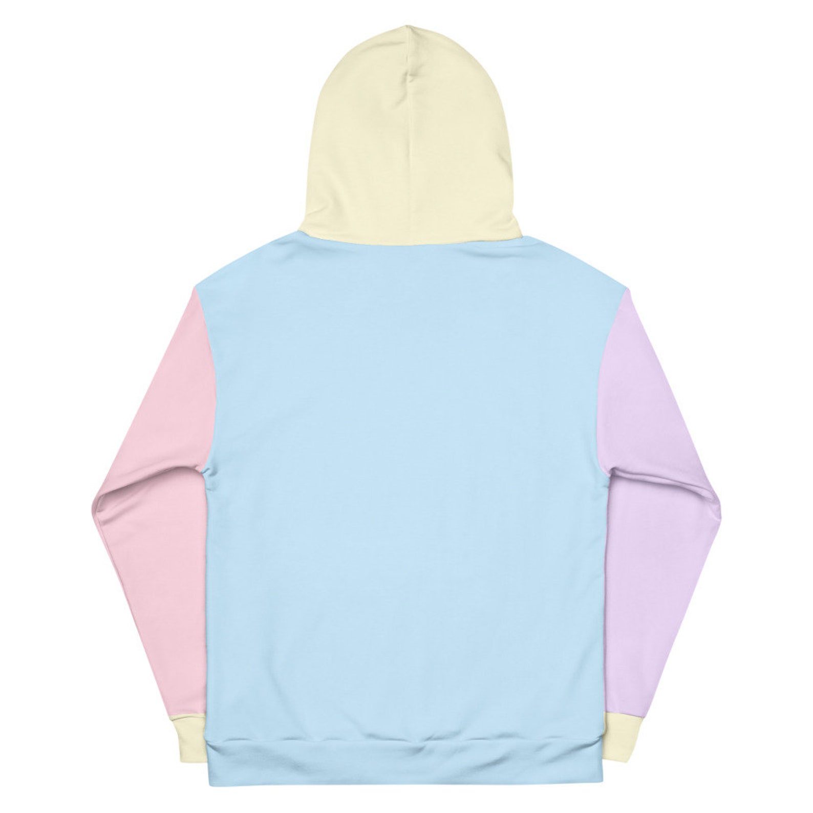 Pastel Color Block Hoodie Unisex Hooded Sweatshirt Etsy