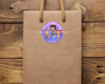 K-Pop Demon Hunters Party Stickers , Huntrix Stickers, K-Pop Huntrix Saja Boys Stickers